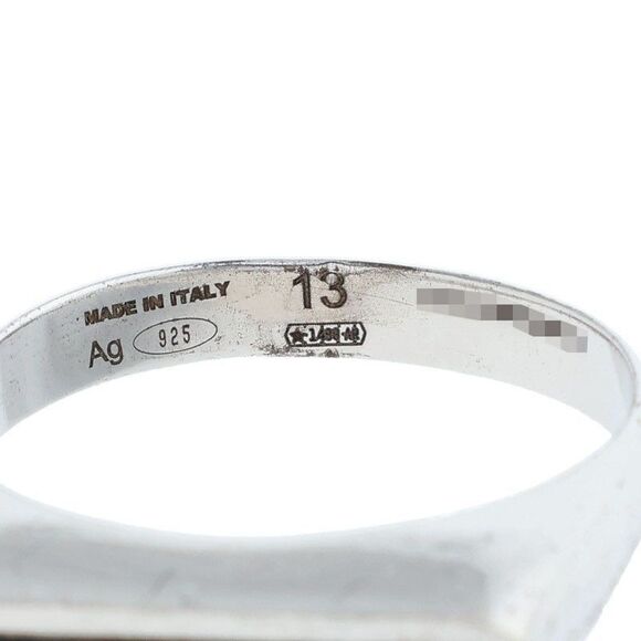 Prada Triangle Logo Silver Ring Men's #12 - Picture 4 of 6